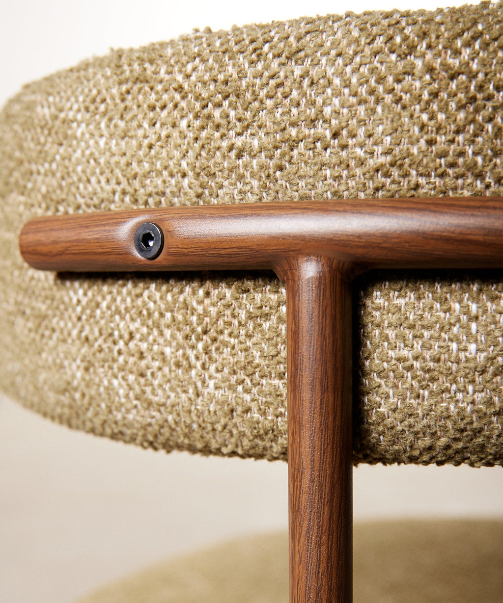 Chaise de salle à manger en tissu et métal Alexia