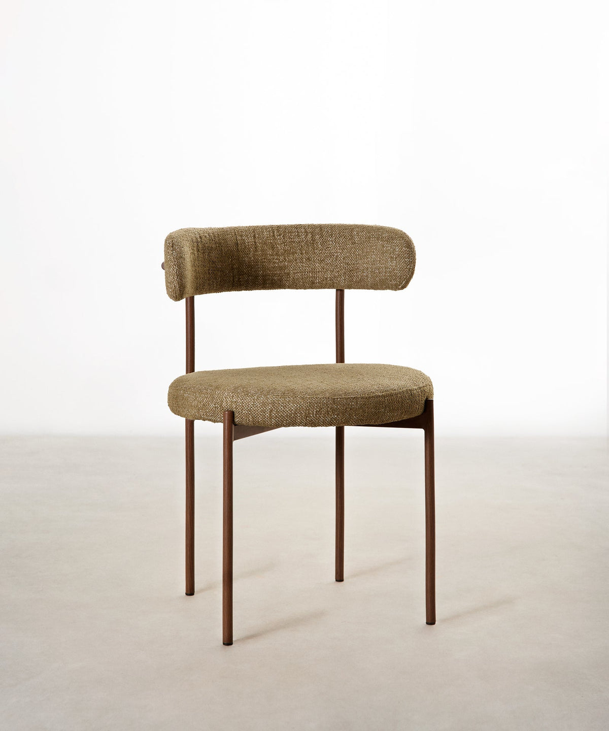 Chaise de salle à manger en tissu et métal Alexia