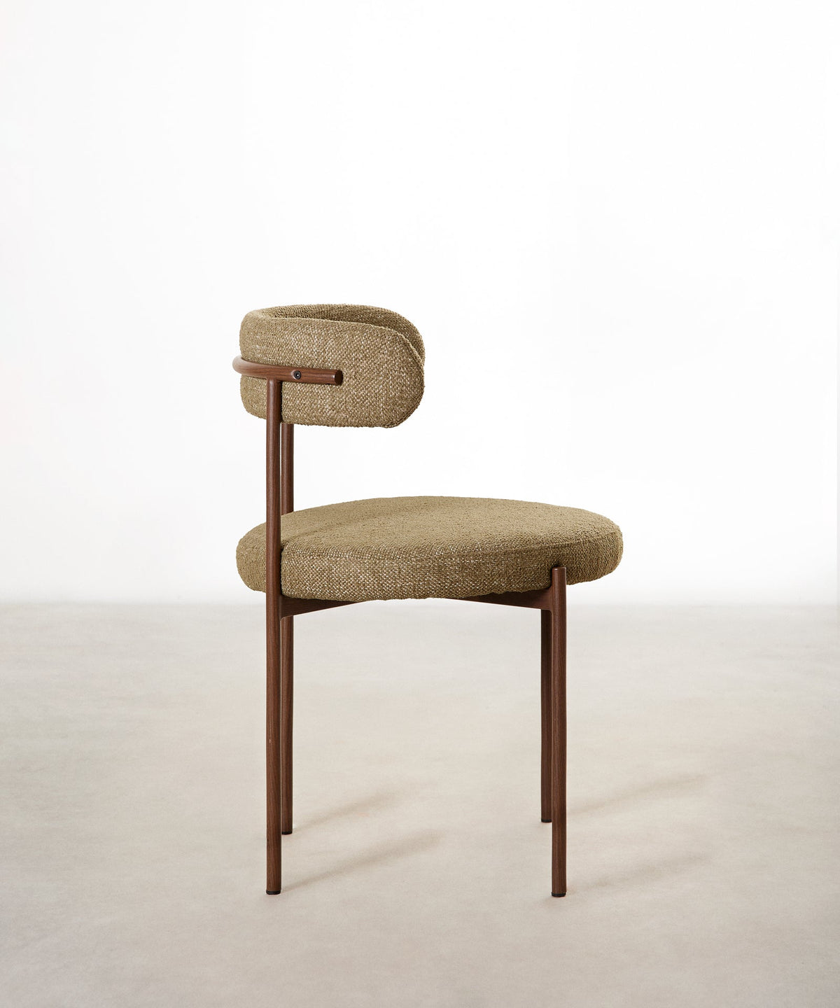 Chaise de salle à manger en tissu et métal Alexia