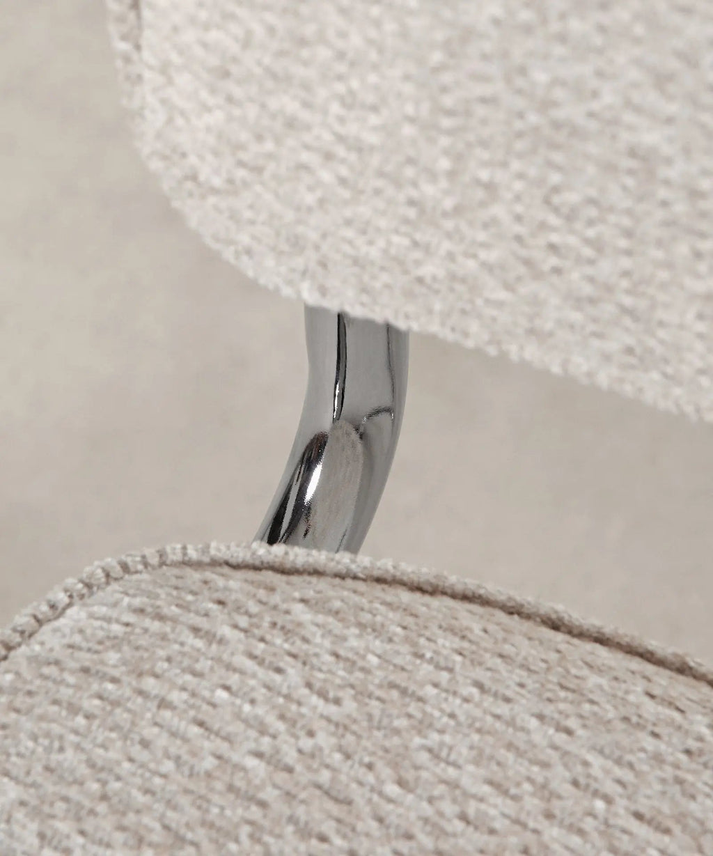 Chaise de salle à manger en tissu et métal Anela
