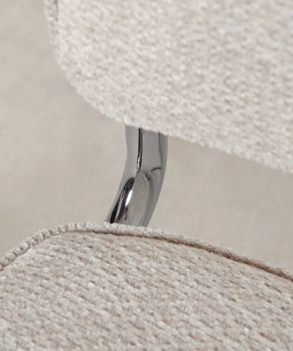 Chaise de salle à manger en tissu et métal Anela