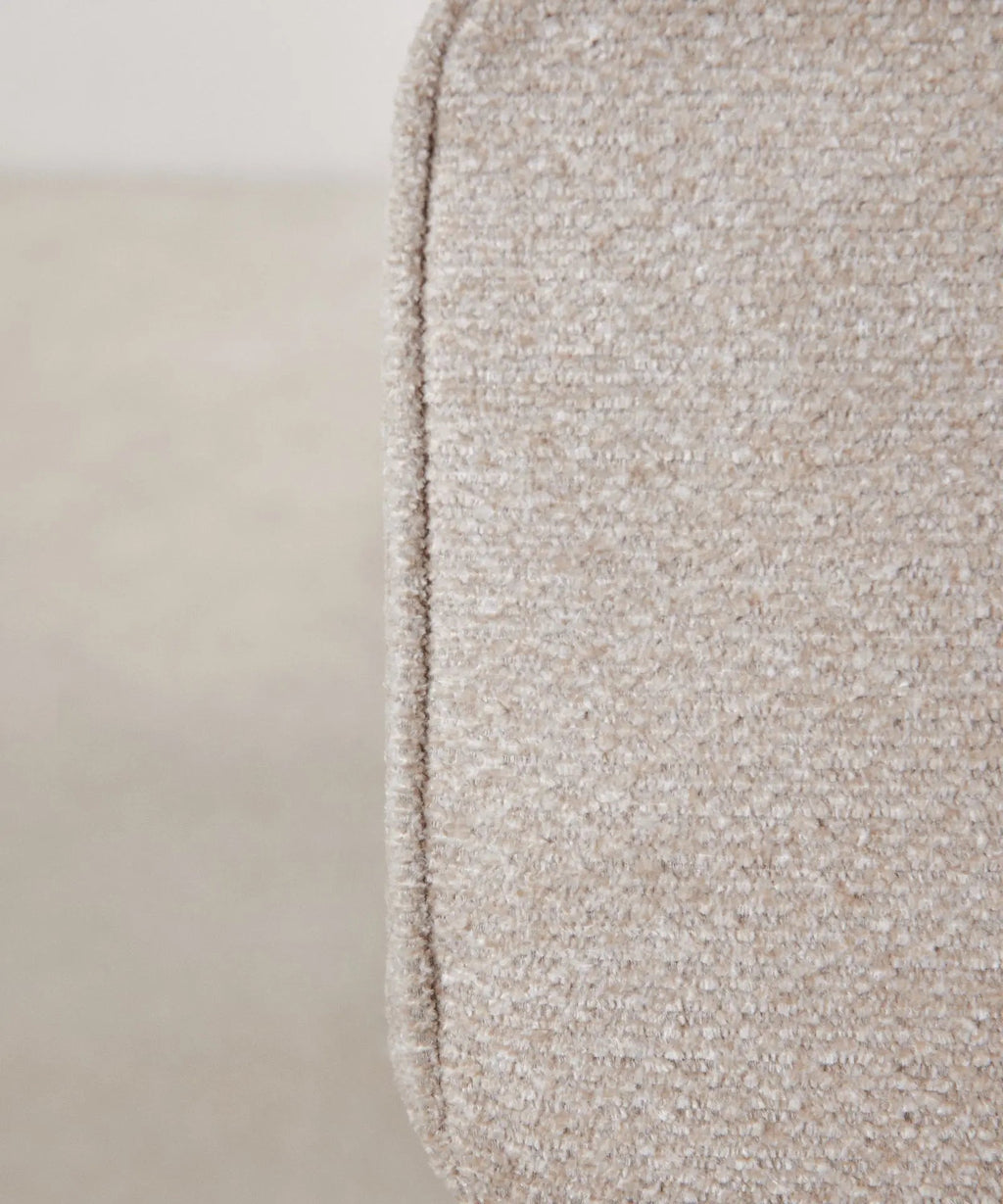 Chaise de salle à manger en tissu et métal Anela