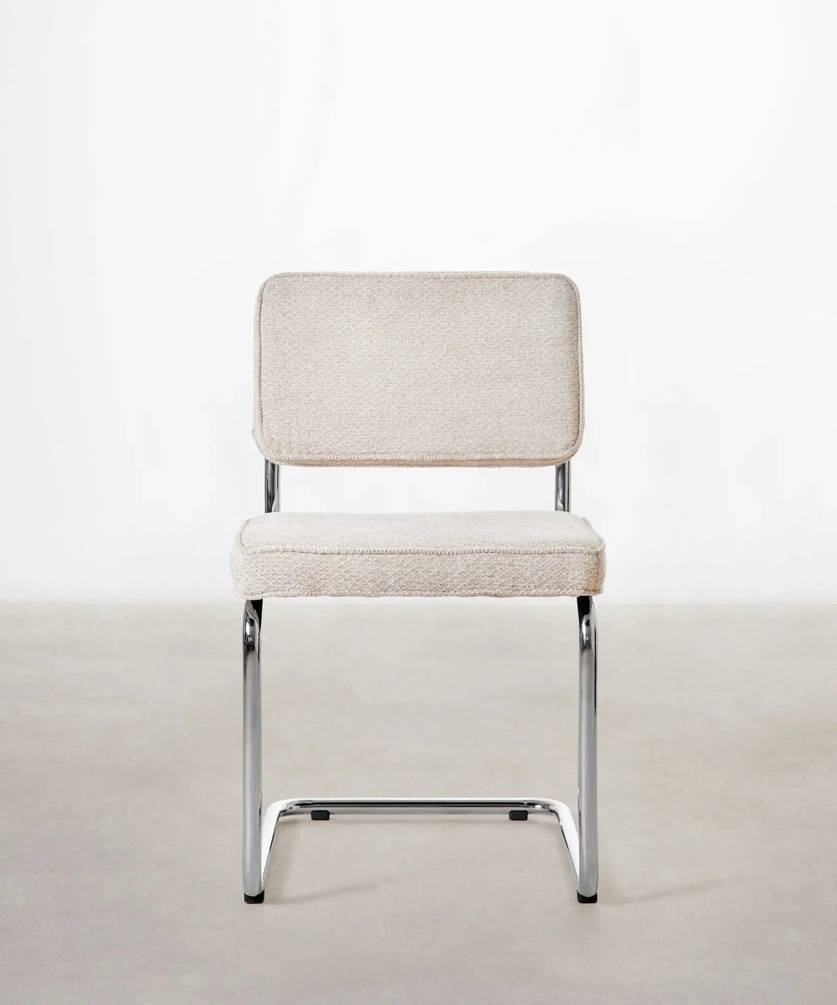 Chaise de salle à manger en tissu et métal Anela