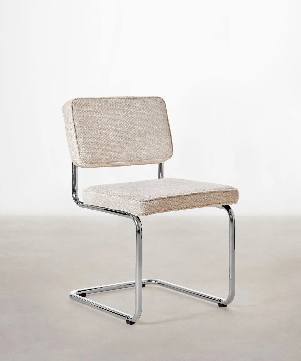 Chaise de salle à manger en tissu et métal Anela