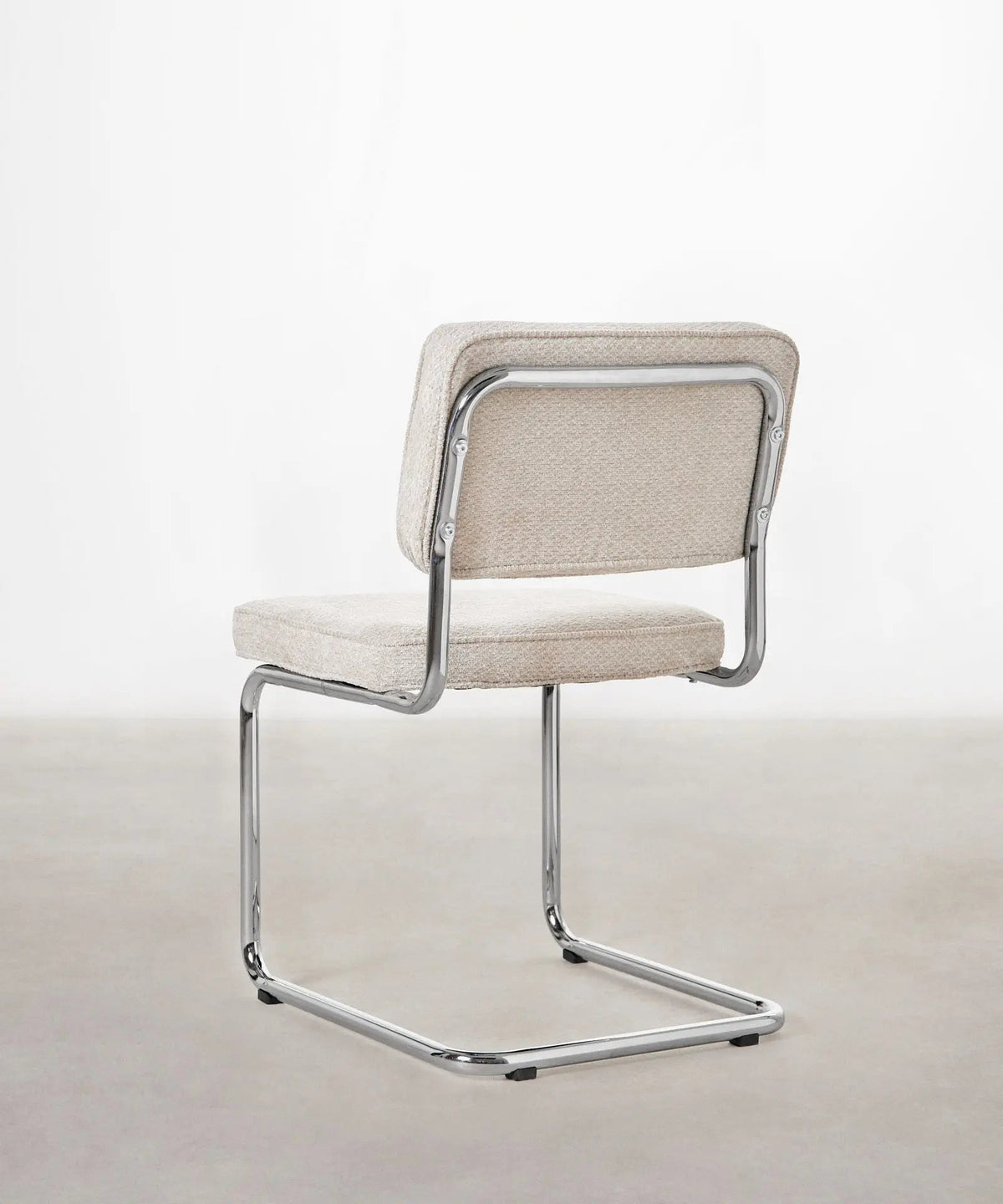 Chaise de salle à manger en tissu et métal Anela