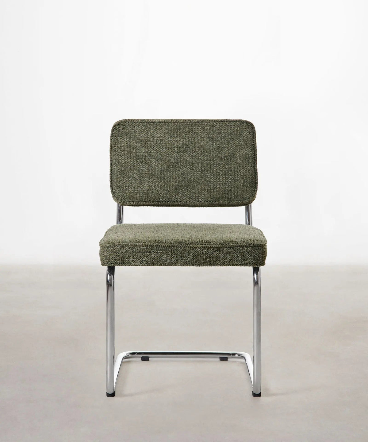 Chaise de salle à manger en tissu et métal Anela