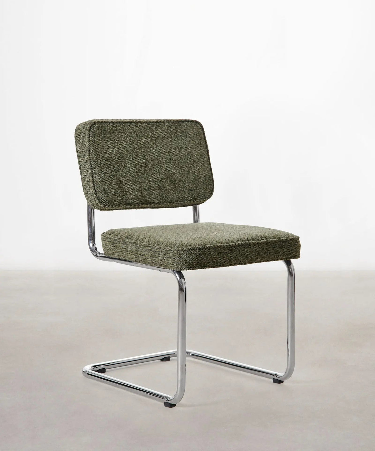 Chaise de salle à manger en tissu et métal Anela
