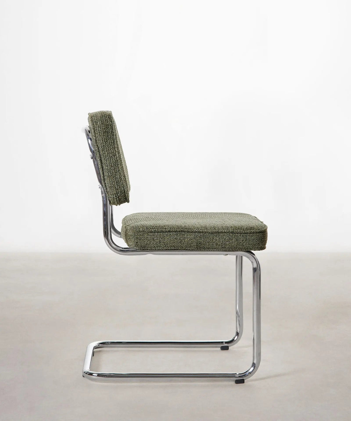 Chaise de salle à manger en tissu et métal Anela