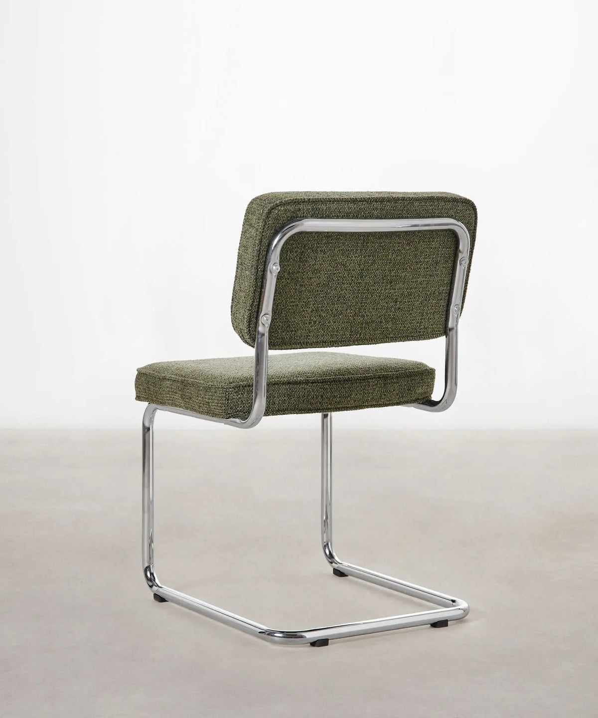Chaise de salle à manger en tissu et métal Anela