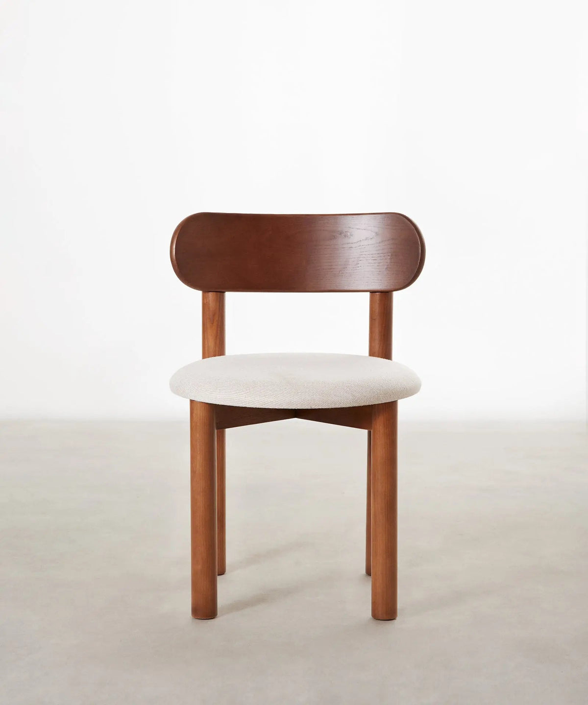 Chaise de salle à manger en bois rembourrée Bianca