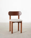 Chaise de salle à manger en bois rembourrée Bianca