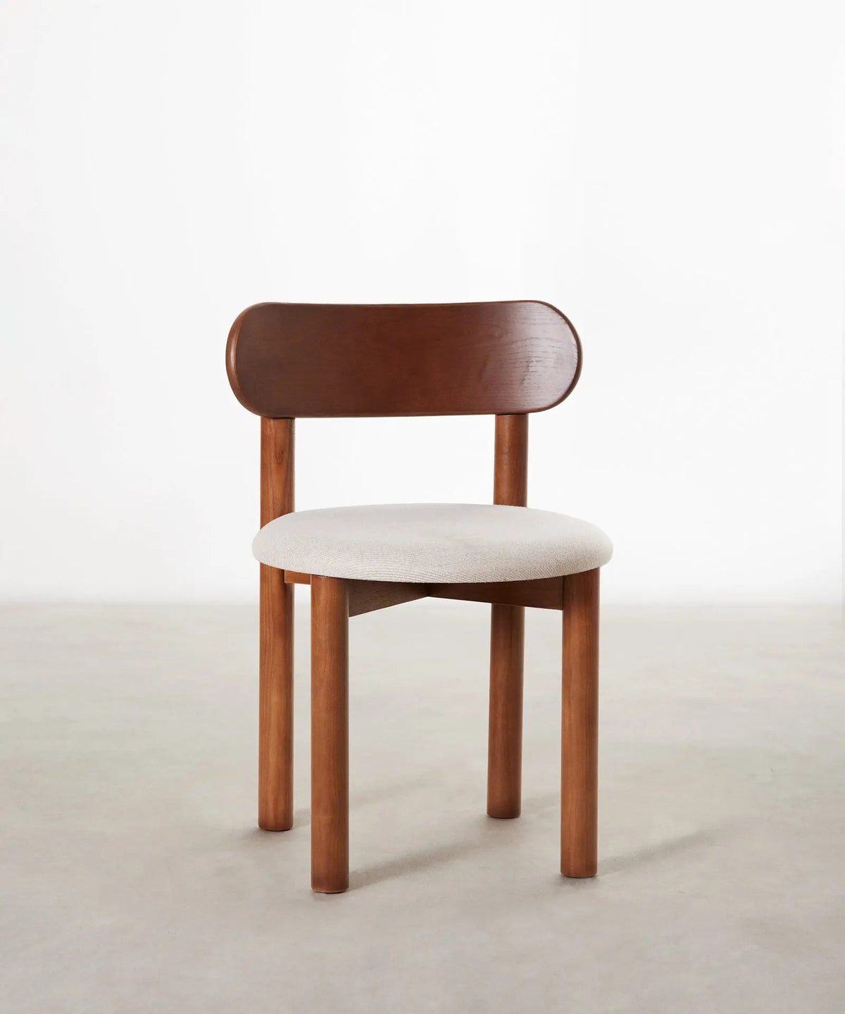 Chaise de salle à manger en bois rembourrée Bianca