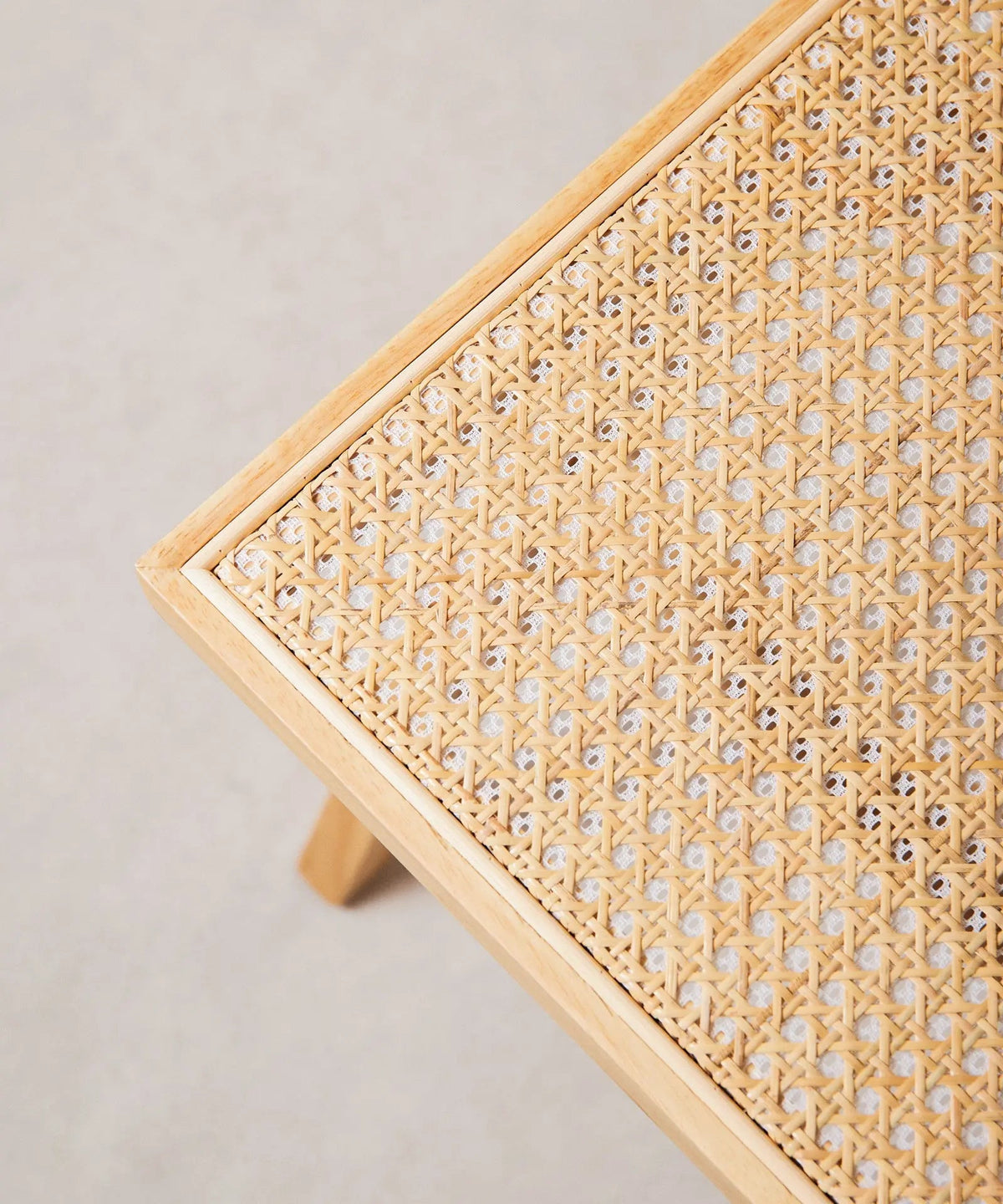 Chaise de salle à manger en bois et rotin Chiara