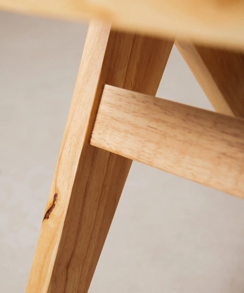 Chaise de salle à manger en bois et rotin Chiara