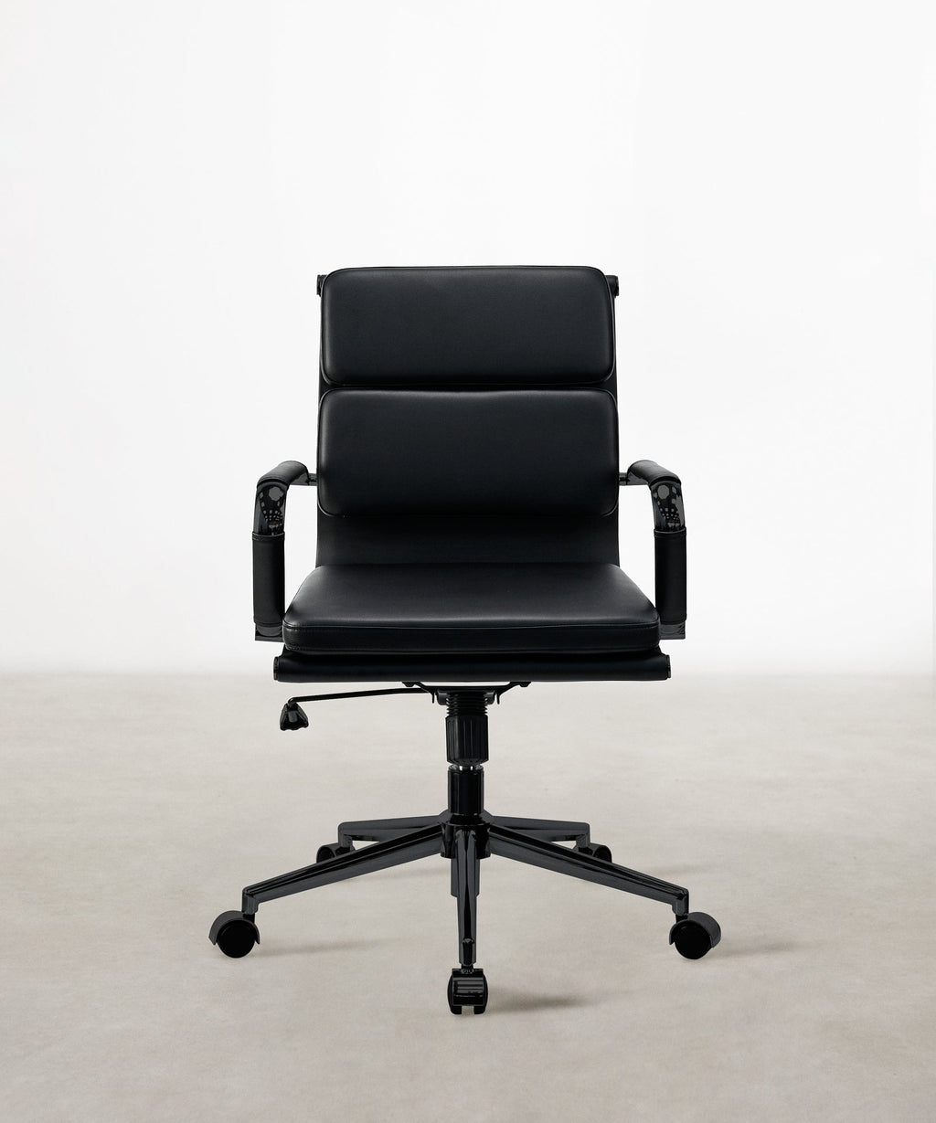 Chaise de bureau en similicuir Belmont Low Back - Black Edition