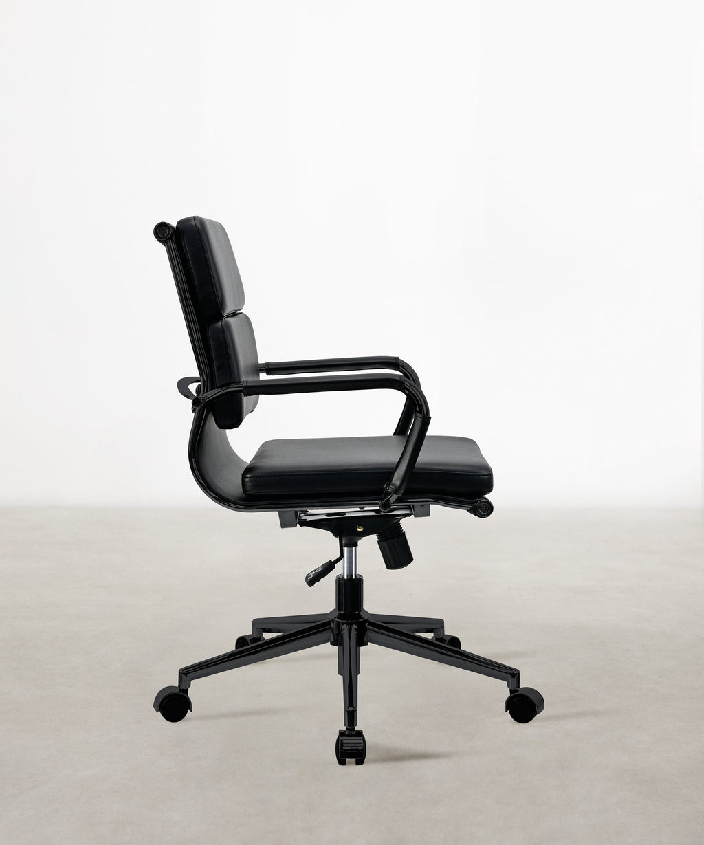 Chaise de bureau en similicuir Belmont Low Back - Black Edition