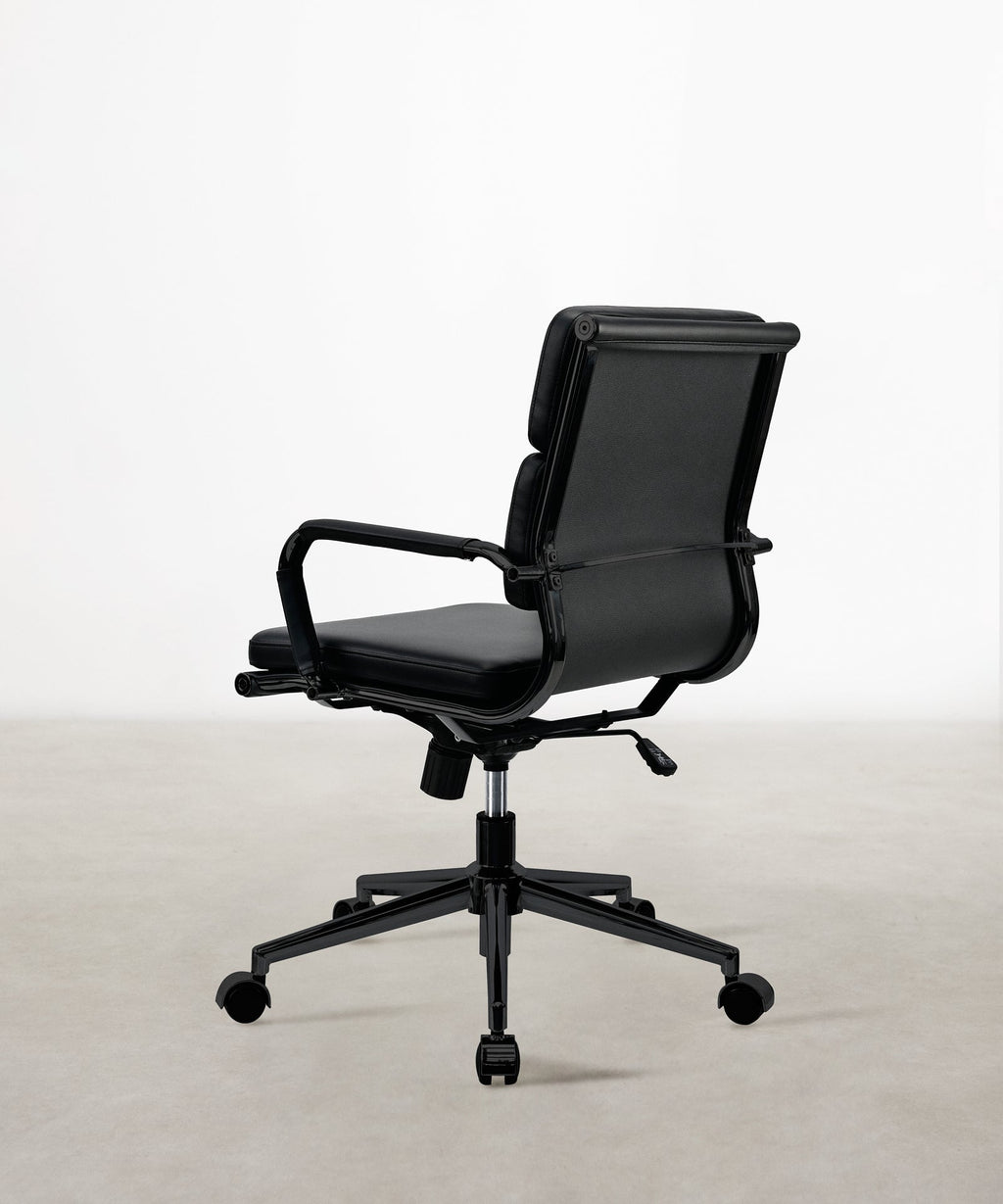 Chaise de bureau en similicuir Belmont Low Back - Black Edition