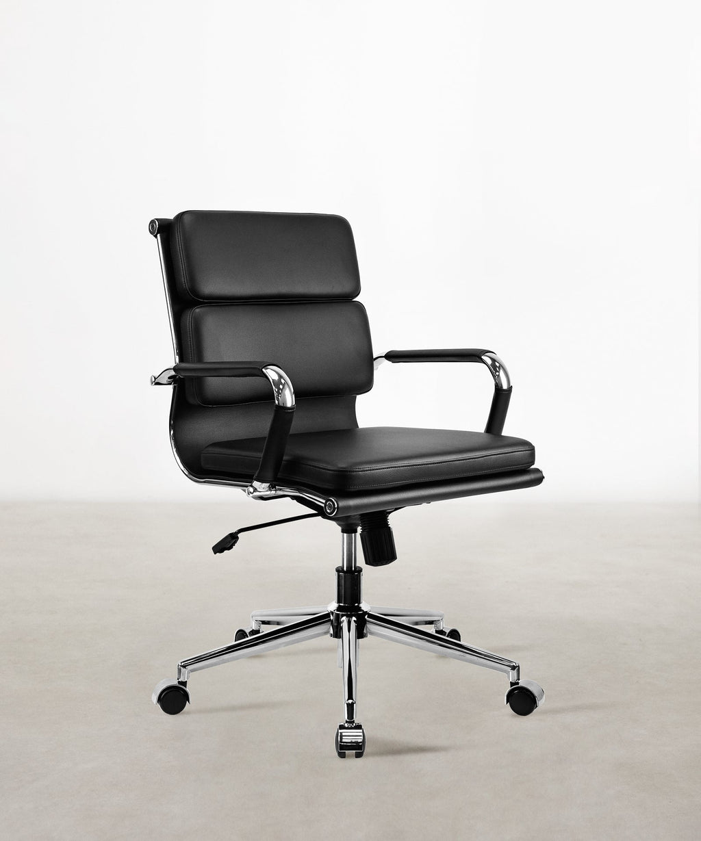 Chaise de bureau en Cuir Italien Low Back Jackson