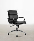 Chaise de bureau en Cuir Italien Low Back Jackson