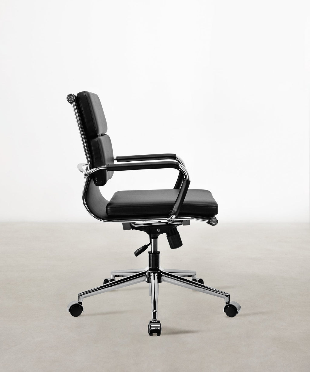 Chaise de bureau en Cuir Italien Low Back Jackson