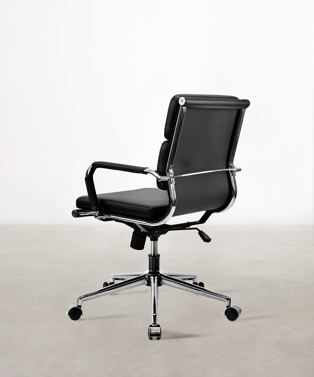 Chaise de bureau en Cuir Italien Low Back Jackson