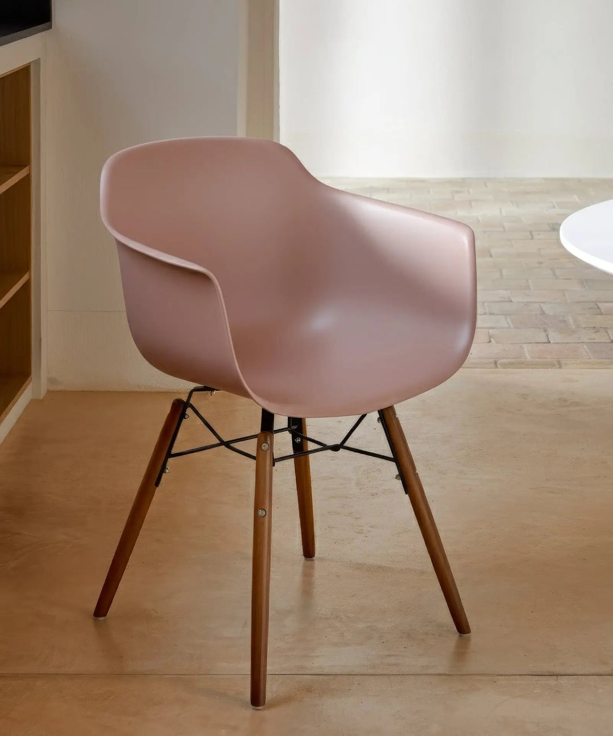 Chaise en Polypropylène et Bois avec Accoudoirs Elon Arms