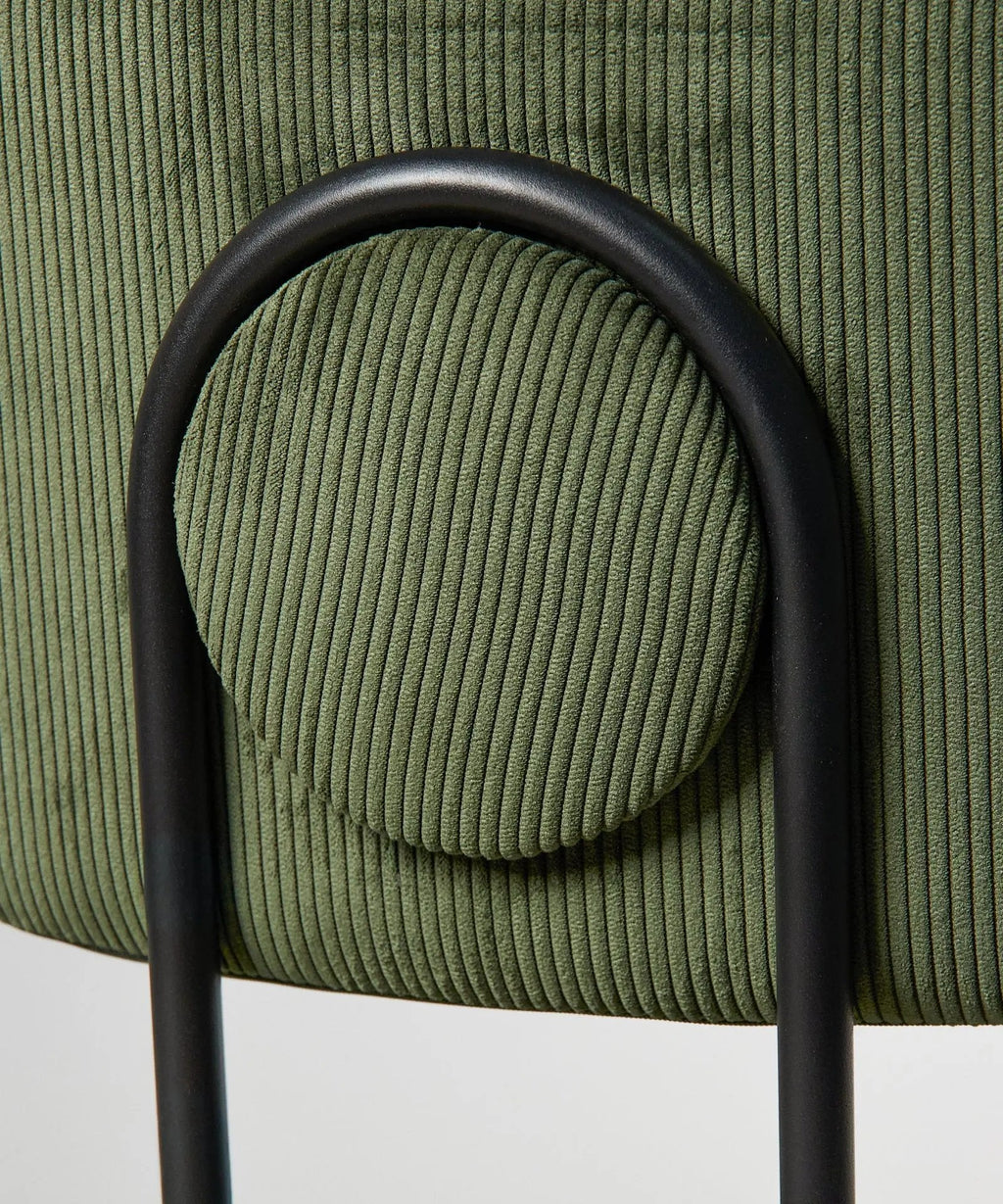 Chaise de salle à manger en tissu et métal Jimena