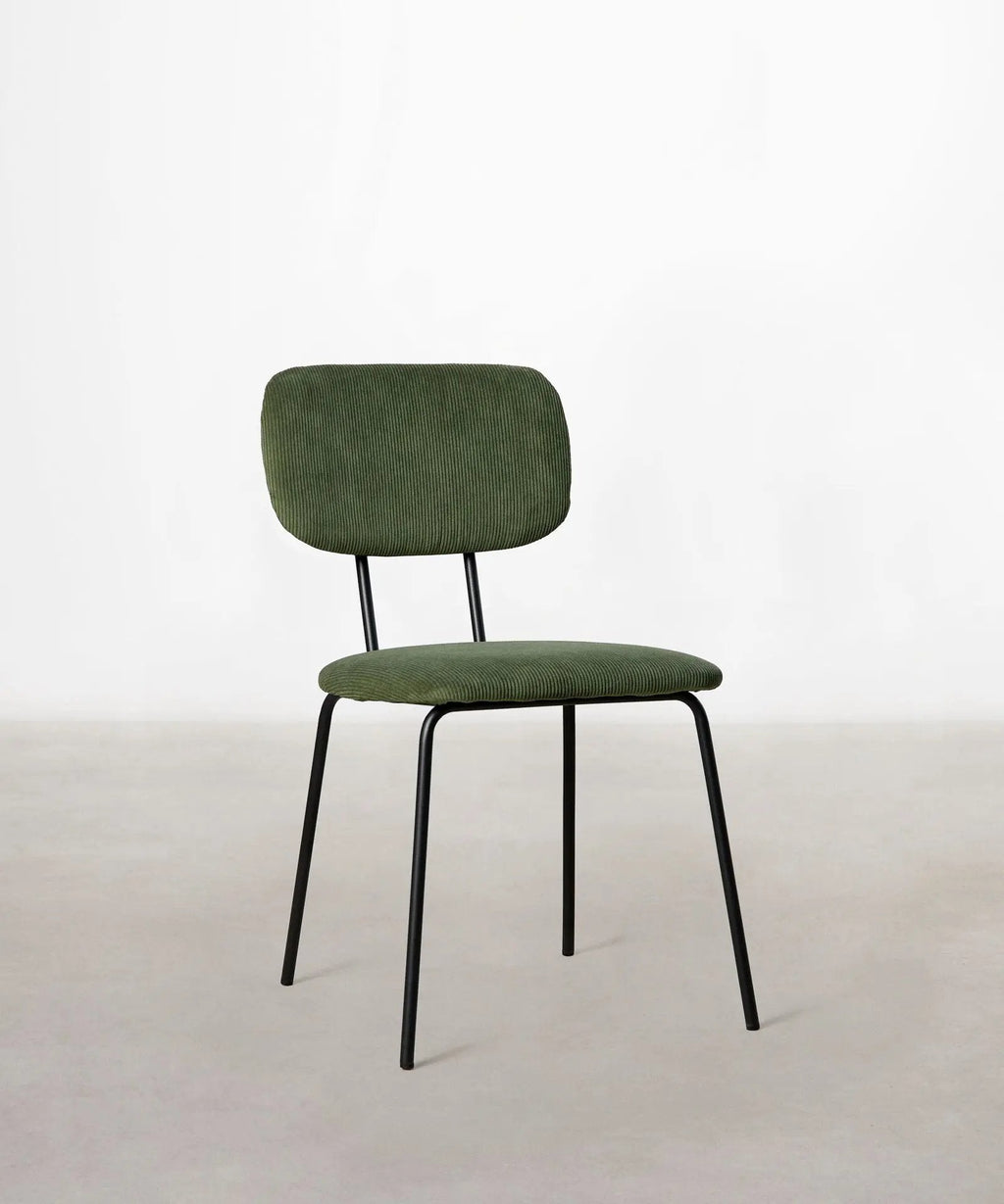 Chaise de salle à manger en tissu et métal Jimena