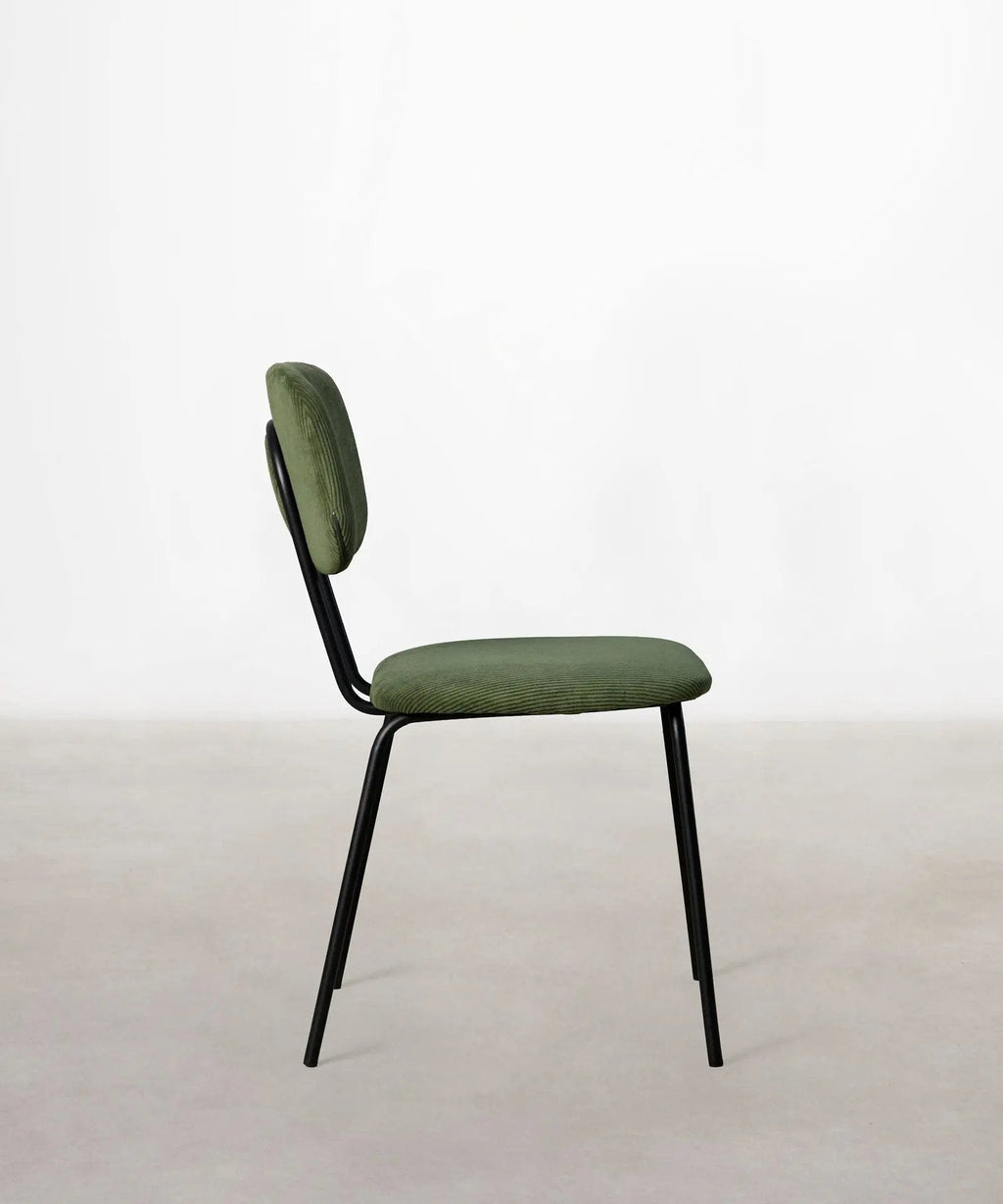 Chaise de salle à manger en tissu et métal Jimena
