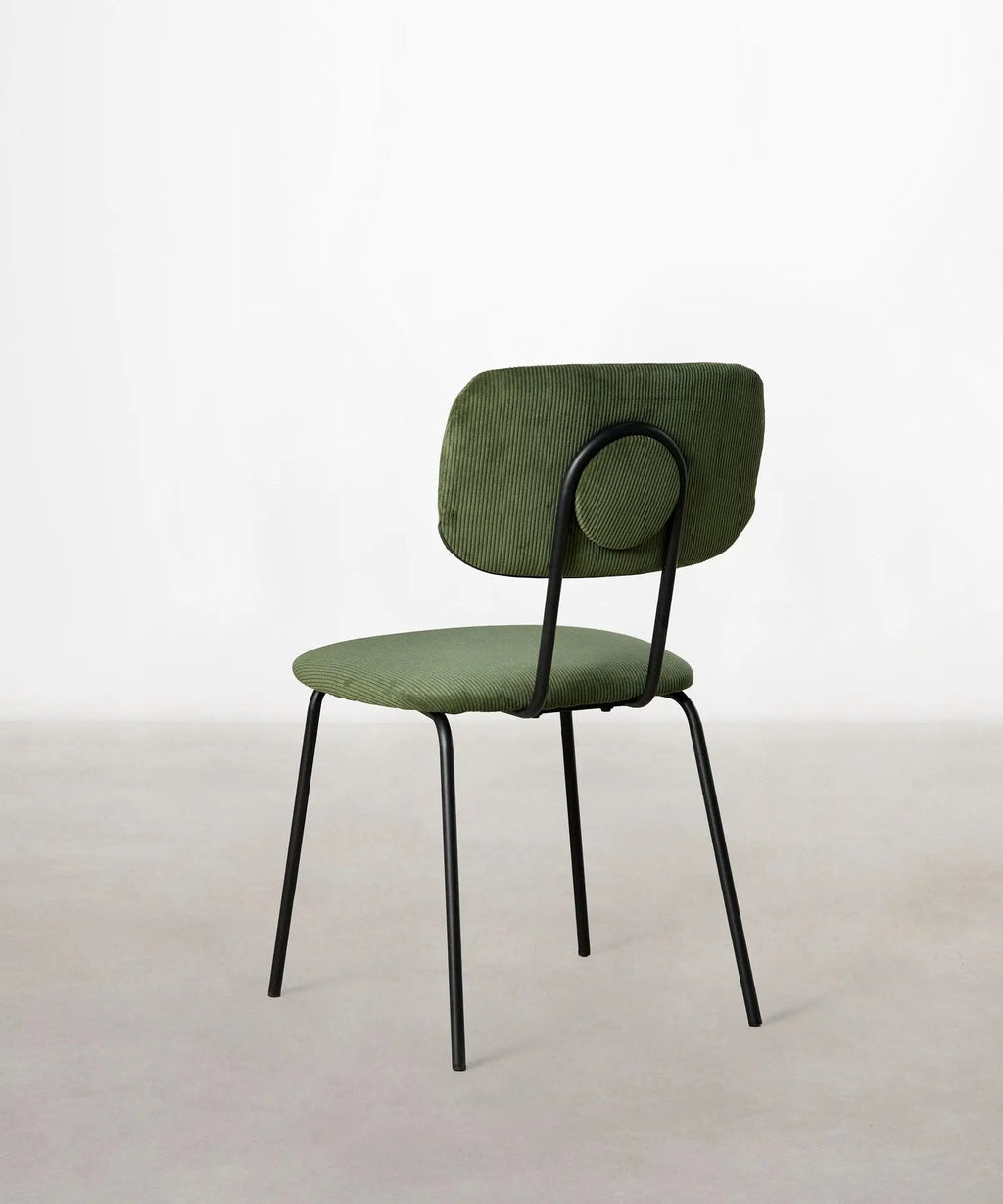 Chaise de salle à manger en tissu et métal Jimena