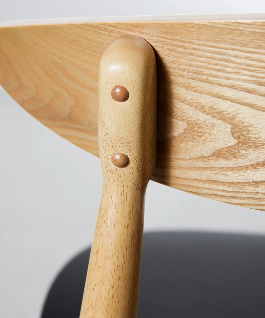 Chaise de salle à manger en bois rembourrée Kyoto