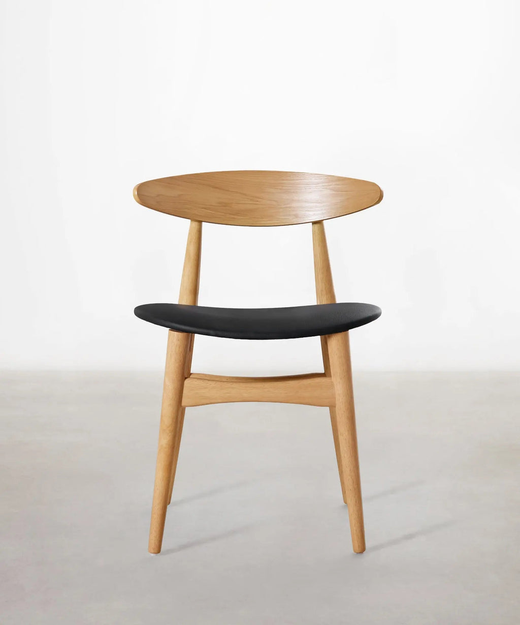 Chaise de salle à manger en bois rembourrée Kyoto