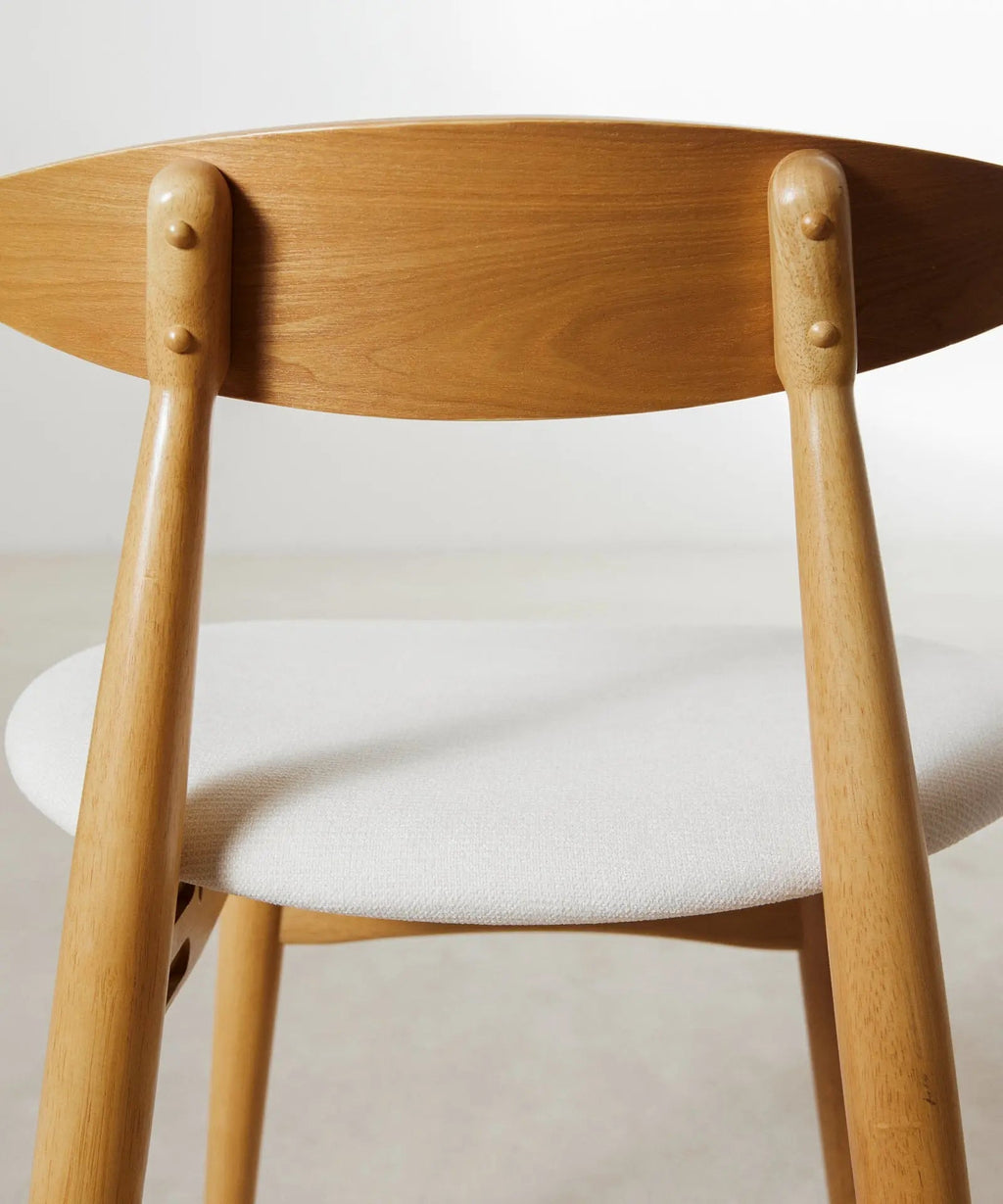 Chaise de salle à manger en bois rembourrée Kyoto