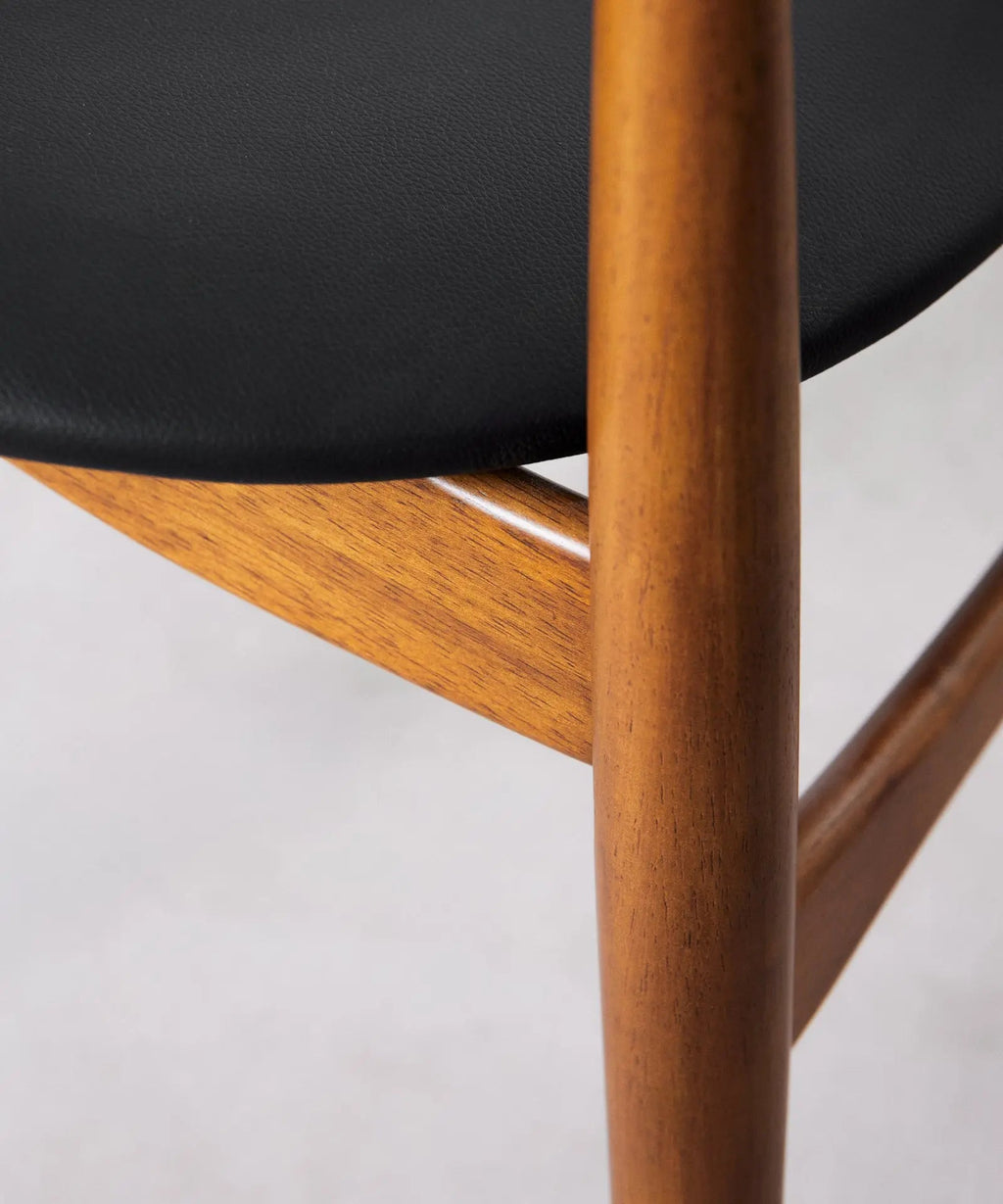 Chaise de salle à manger en bois rembourrée Kyoto