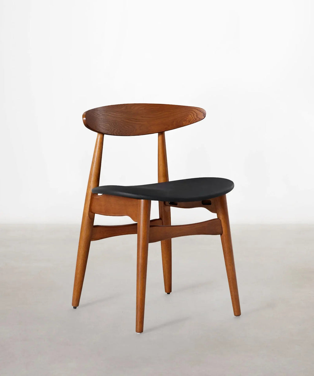 Chaise de salle à manger en bois rembourrée Kyoto