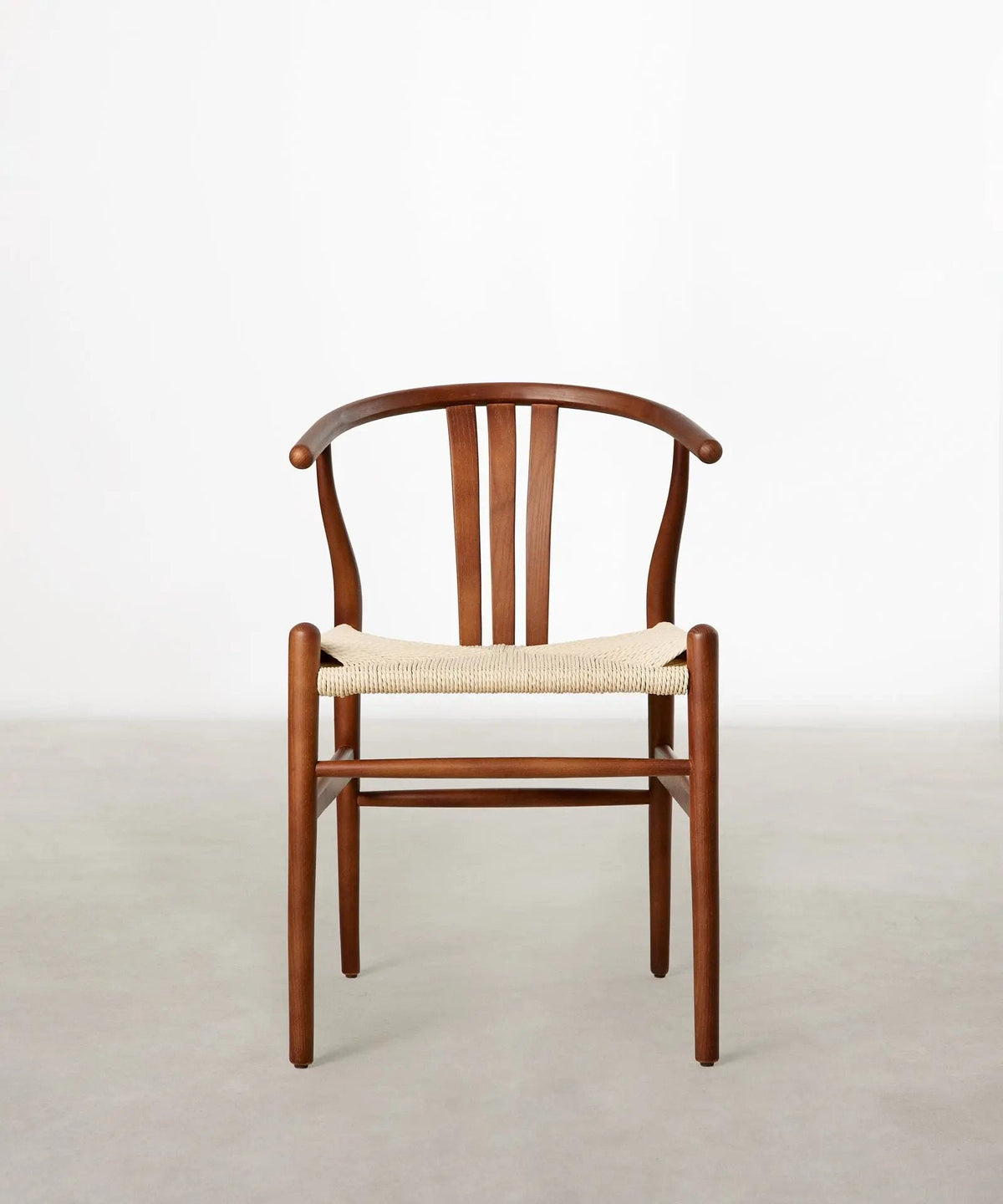 Chaise de salle à manger en bois et corde tressée Leena