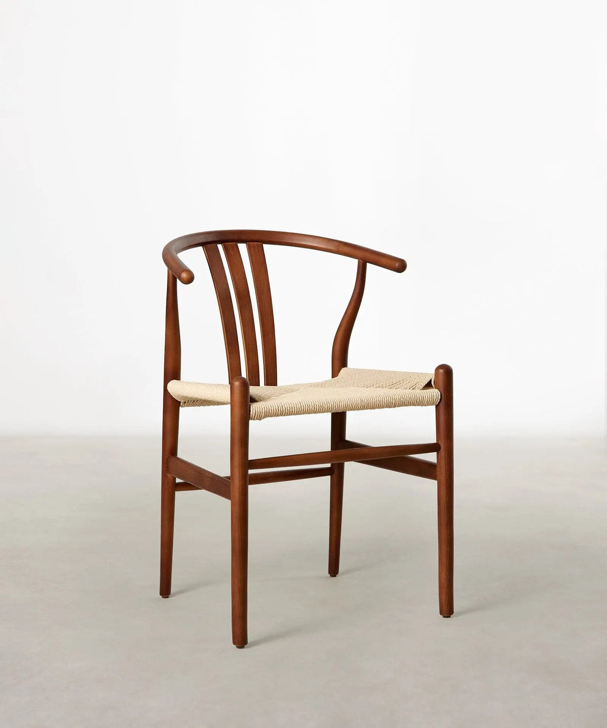 Chaise de salle à manger en bois et corde tressée Leena