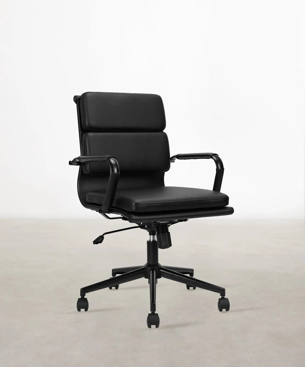 Chaise de bureau en similicuir Belmont Low Back - Black Edition