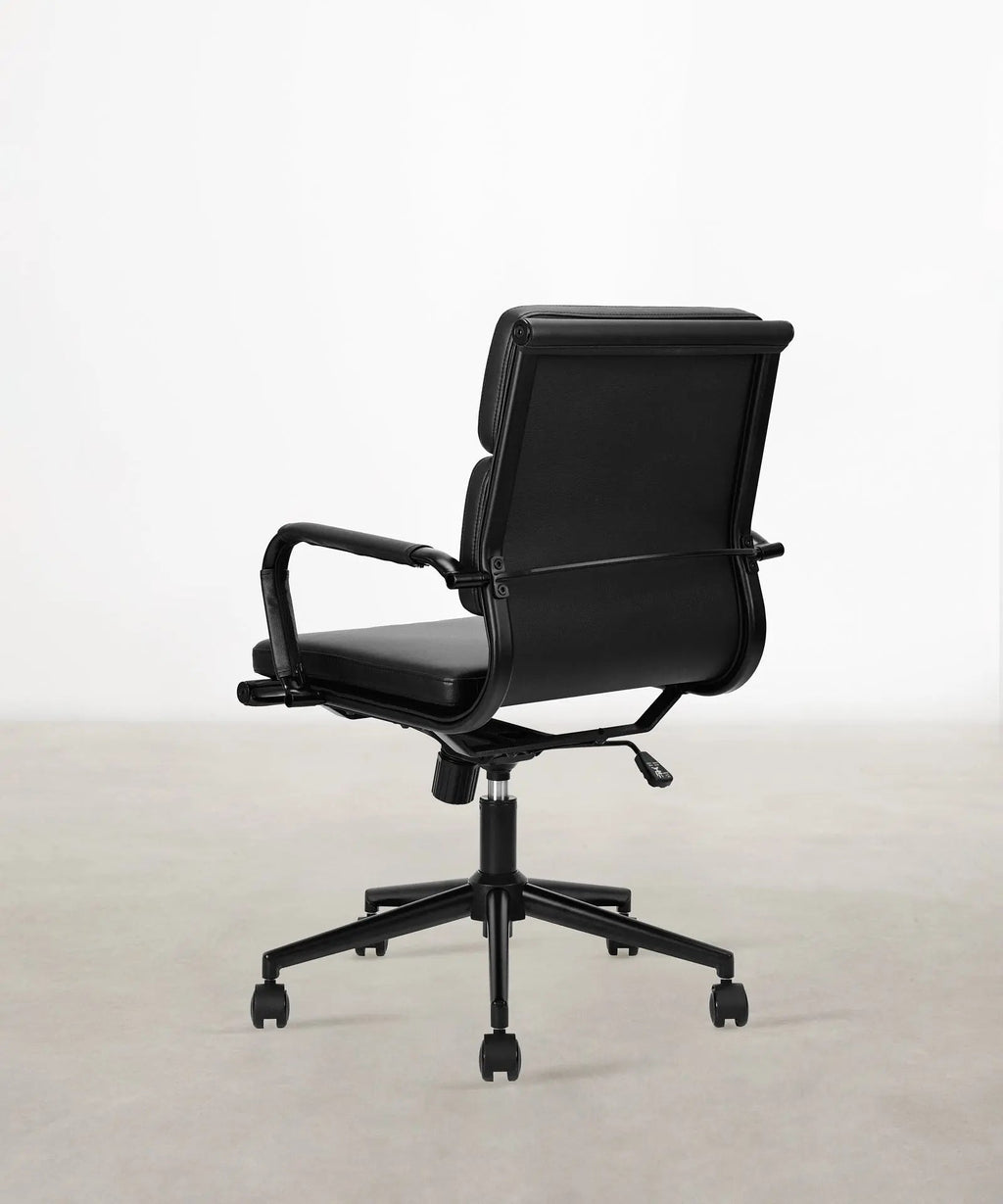 Chaise de bureau en similicuir Belmont Low Back - Black Edition