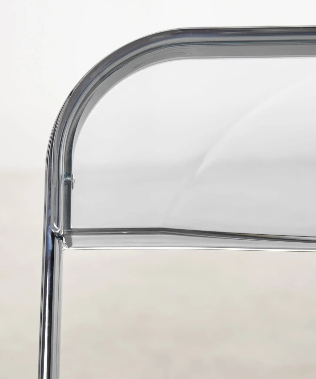 Chaise pliante en acier chromé Luma