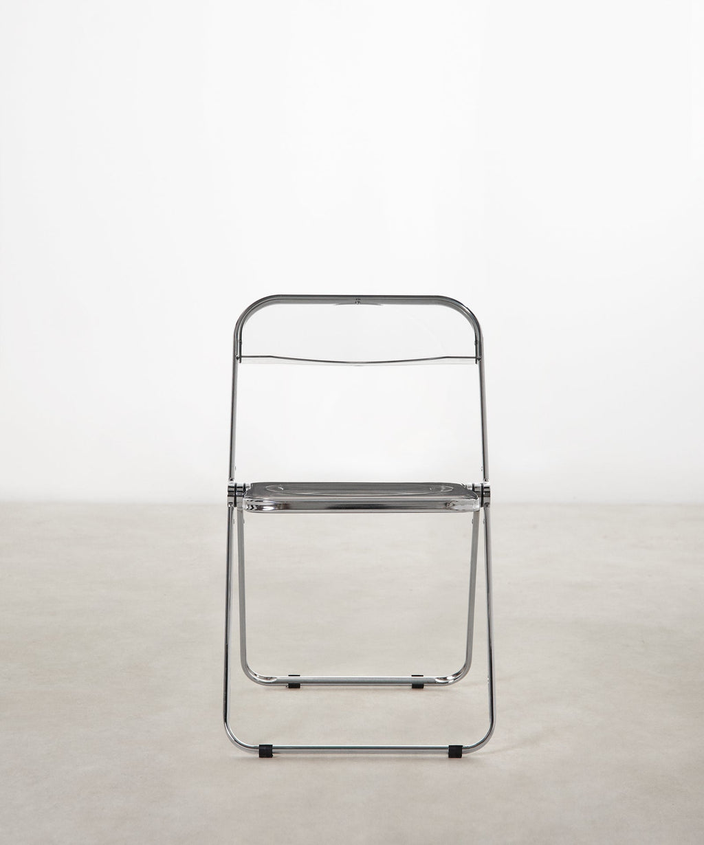 Chaise pliante en acier chromé Luma