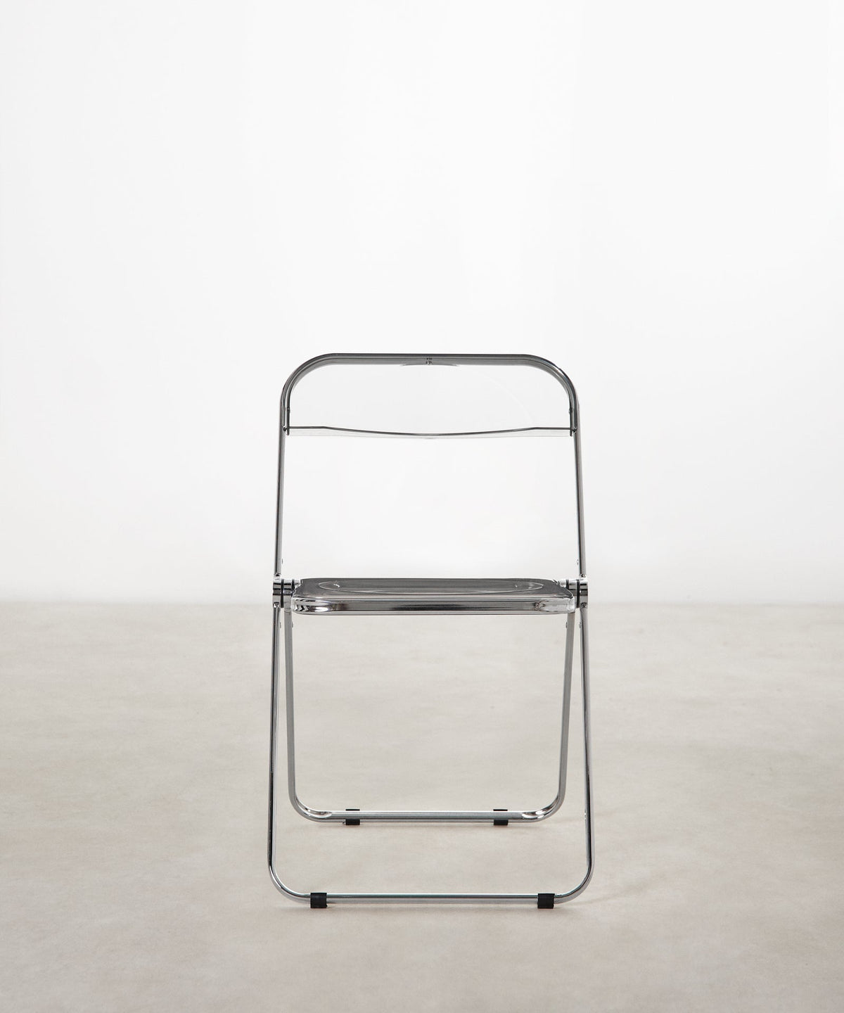 Chaise pliante en acier chromé Luma