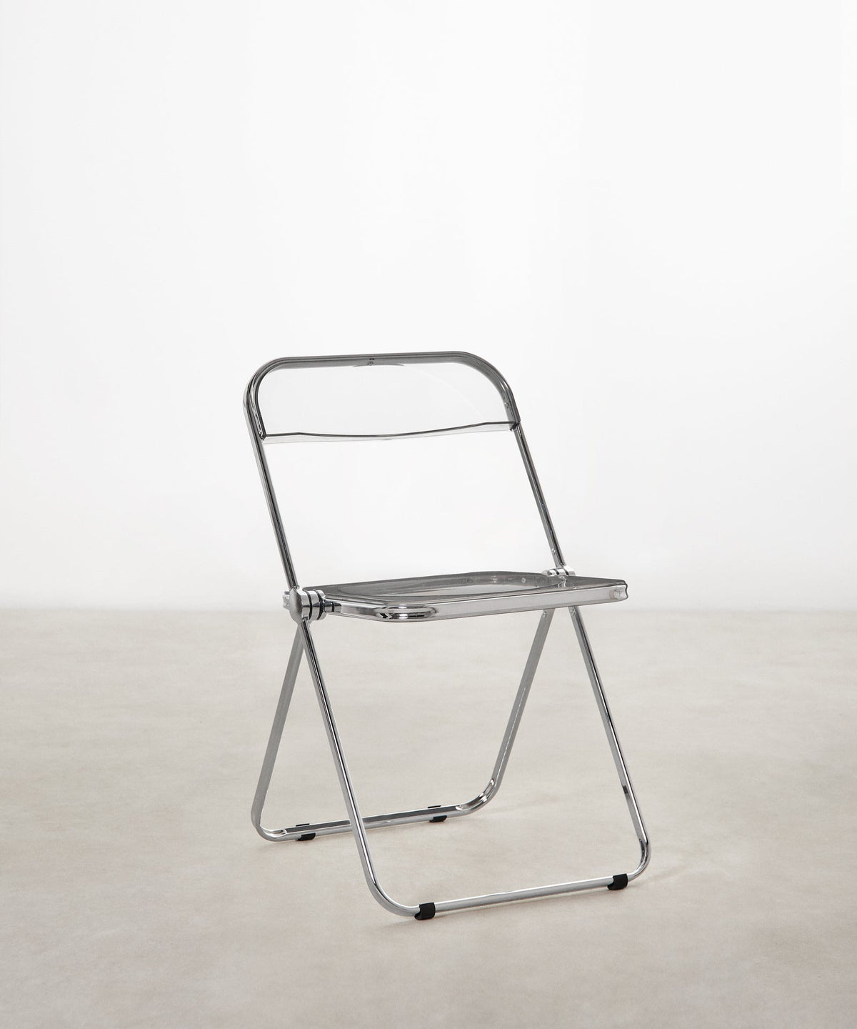 Chaise pliante en acier chromé Luma
