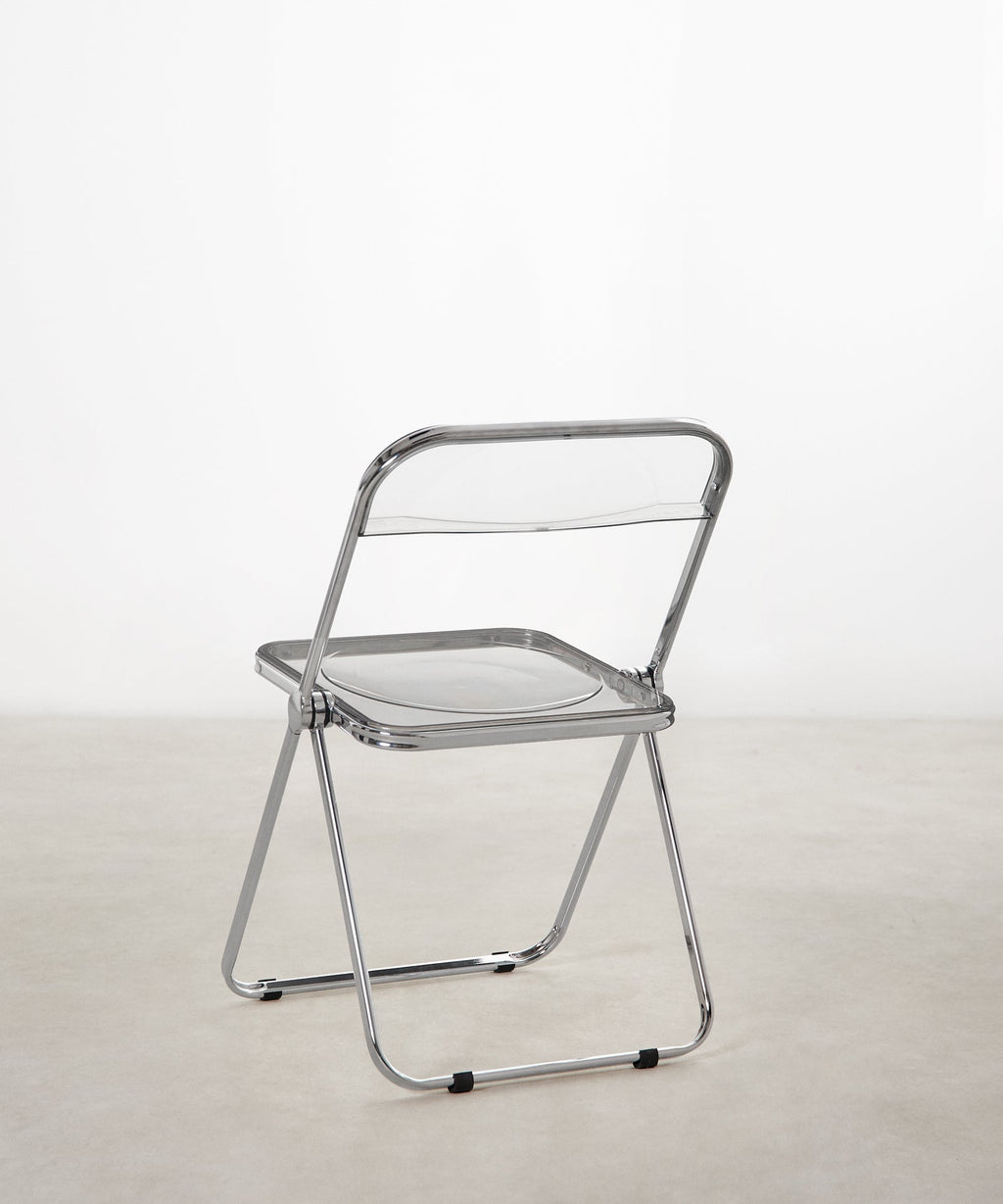 Chaise pliante en acier chromé Luma