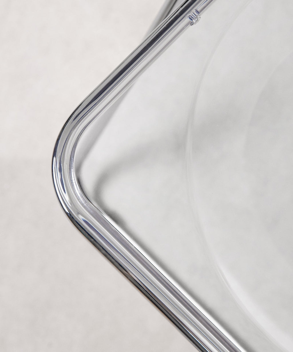 Chaise pliante en acier chromé Luma