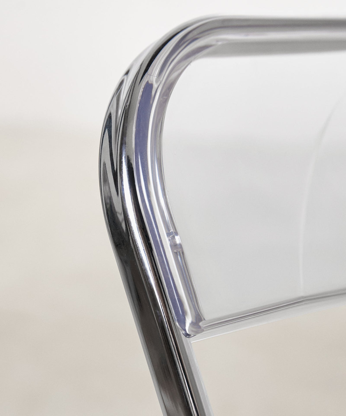 Chaise pliante en acier chromé Luma