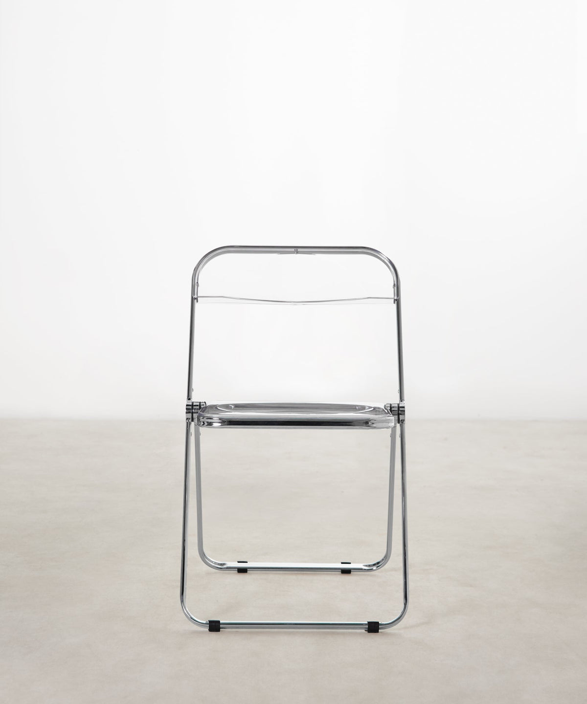 Chaise pliante en acier chromé Luma