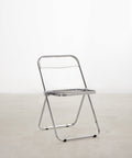 Chaise pliante en acier chromé Luma