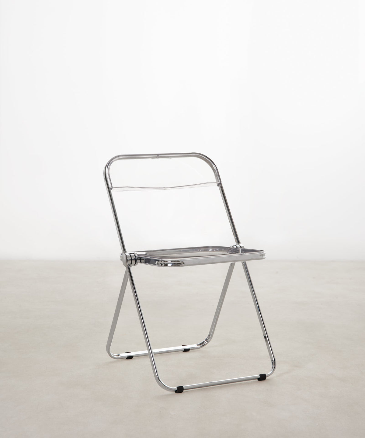 Chaise pliante en acier chromé Luma