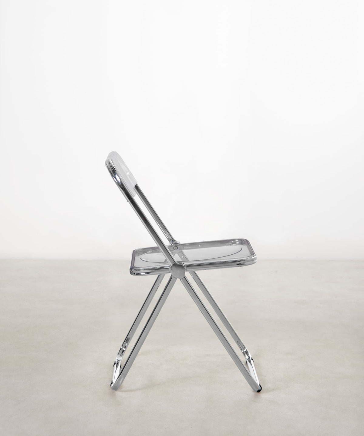 Chaise pliante en acier chromé Luma